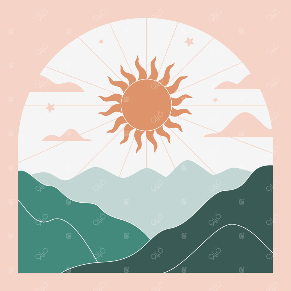 تصویرسازی با پالت رنگ‌های ملایم