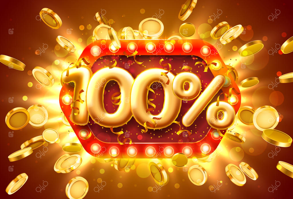 بنر فروش ویژه: تخفیف 100٪ همراه با سکه‌های پرواز کننده