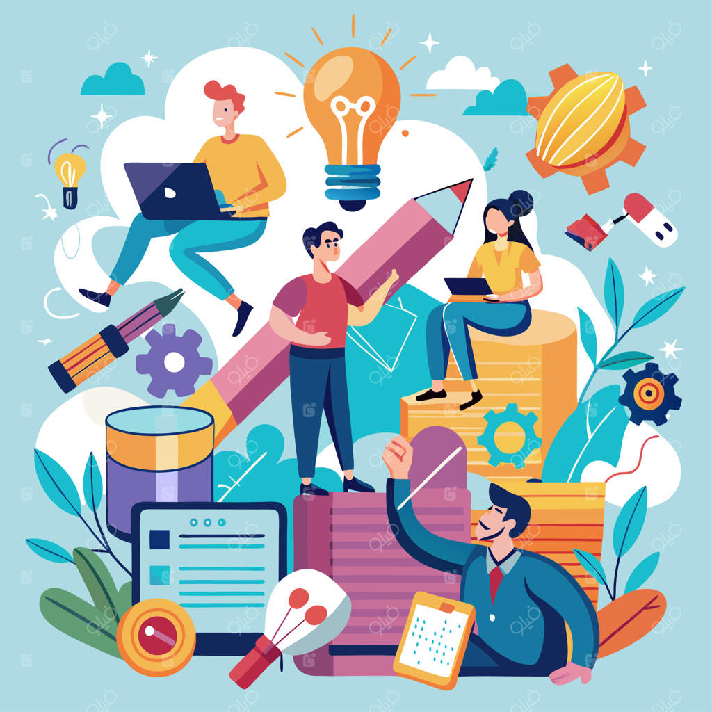 تصویرسازی مفهوم کسب‌وکار و بازاریابی آنلاین