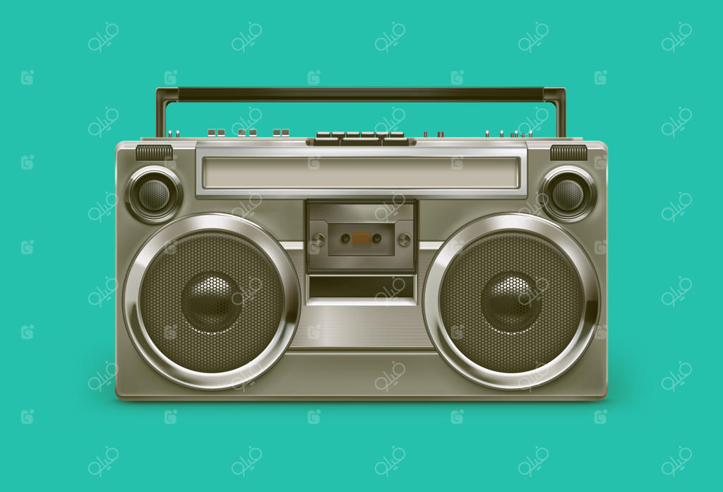 ضبط صوتی فلزی نوستالژیک خاکستری دهه ۸۰