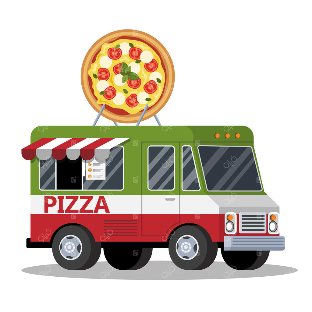 غذای خیابانی: پیتزای خوشمزه از کامیون متحرک