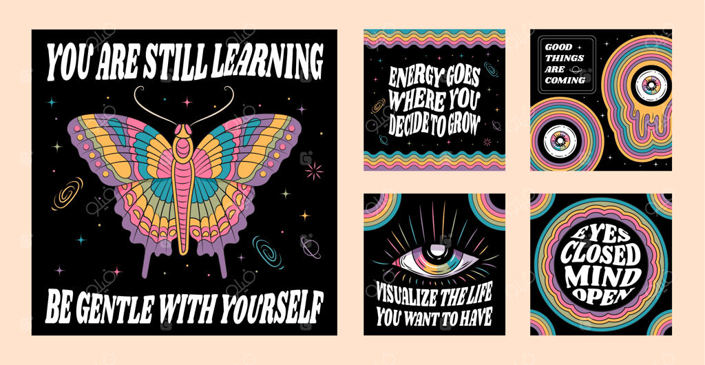 مجموعه پست‌های اینستاگرامی سایکدلیک