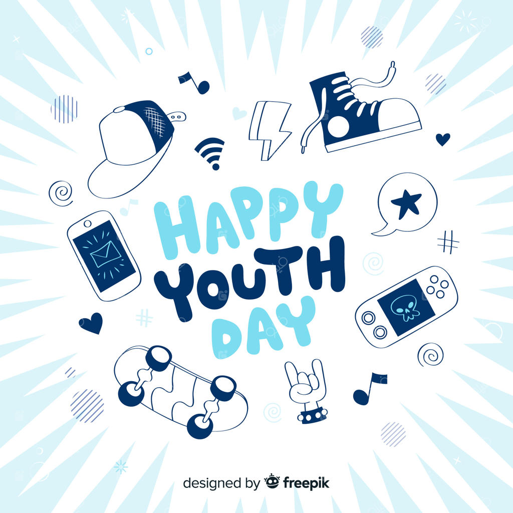 پس‌زمینه طراحی دستی برای روز جوانان