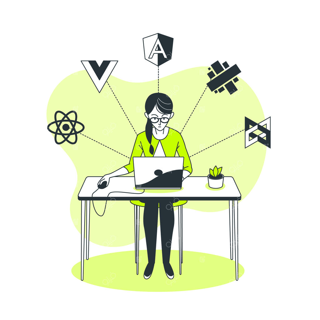 تصویرسازی مفهومی فریم‌ورک‌های جاوا اسکریپت