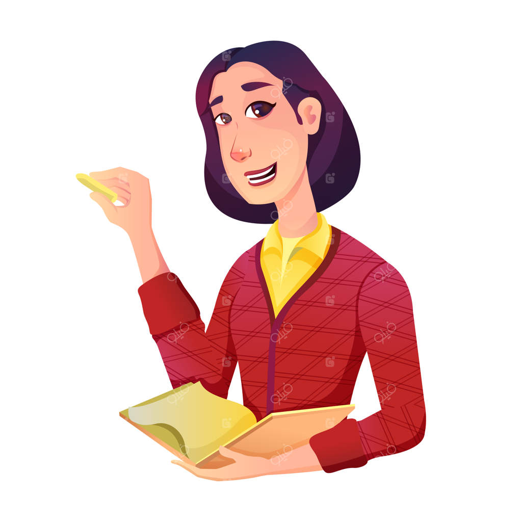 تصویر کارتونی از یک معلم