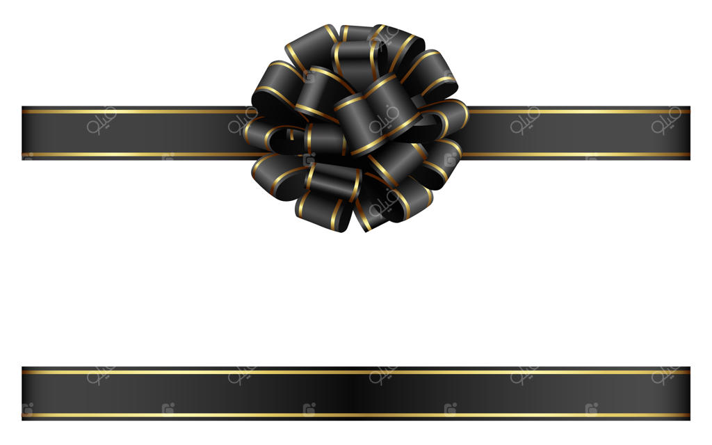 پاپیون سیاه با حاشیه طلایی