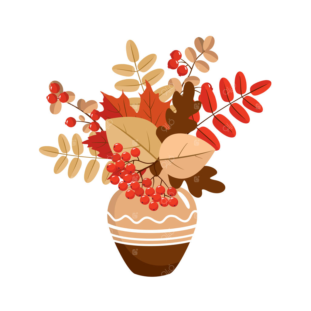 گلدان دسته گل پاییزی