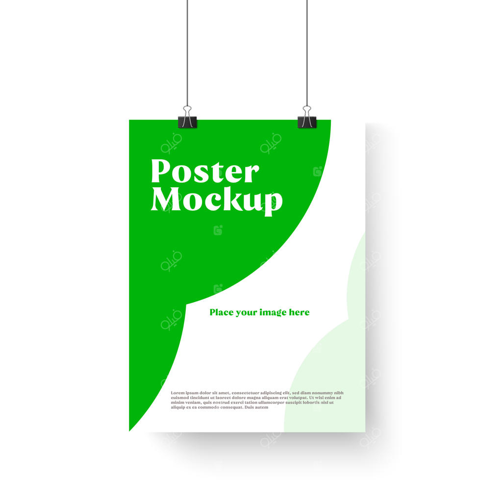 موکاپ وکتور پوستر عمودی A4 مناسب برای جلد مجله، کتاب و تراکت