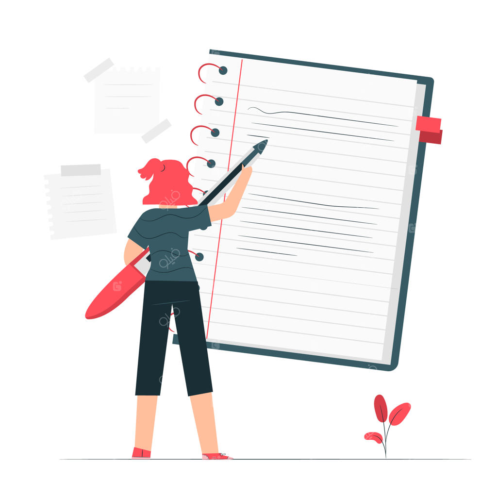 تصویرسازی مفهومی دفترچه یادداشت