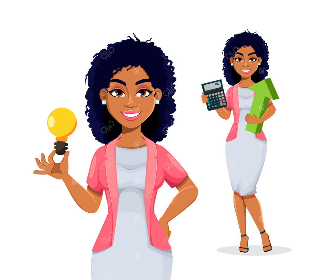 کسب‌و‌کار زن آفریقایی آمریکایی در دو حالت مختلف