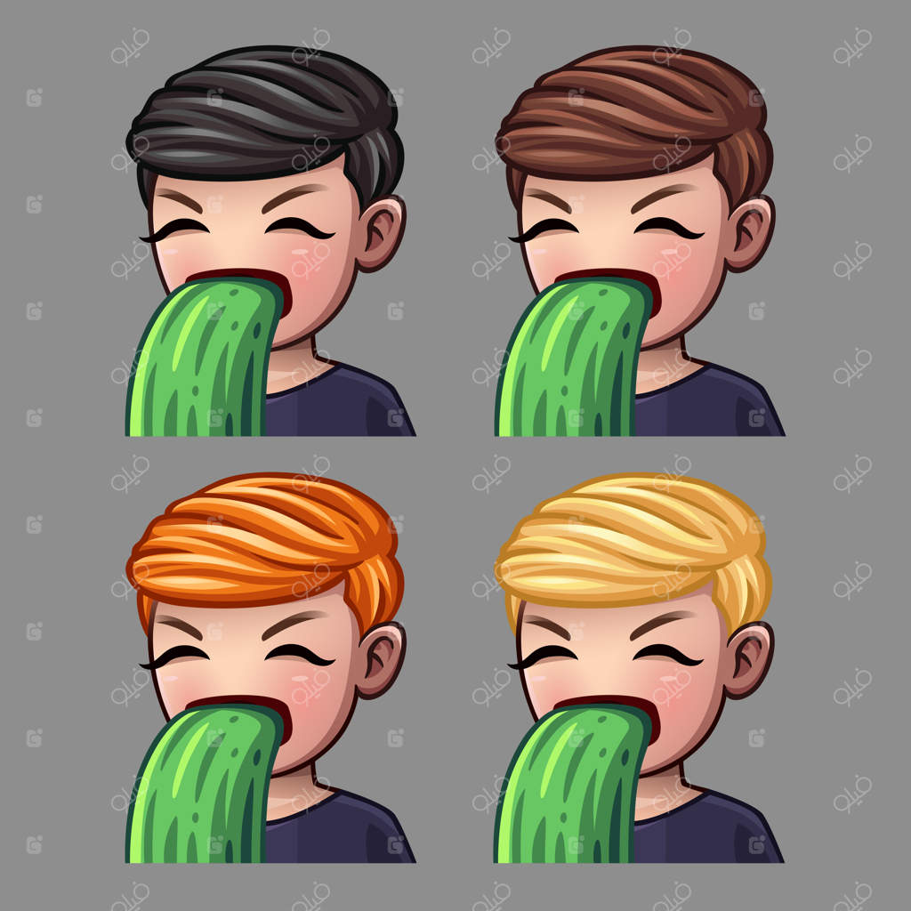 آیکون‌های احساسی پسر مریض برای شبکه‌های اجتماعی و استیکرها