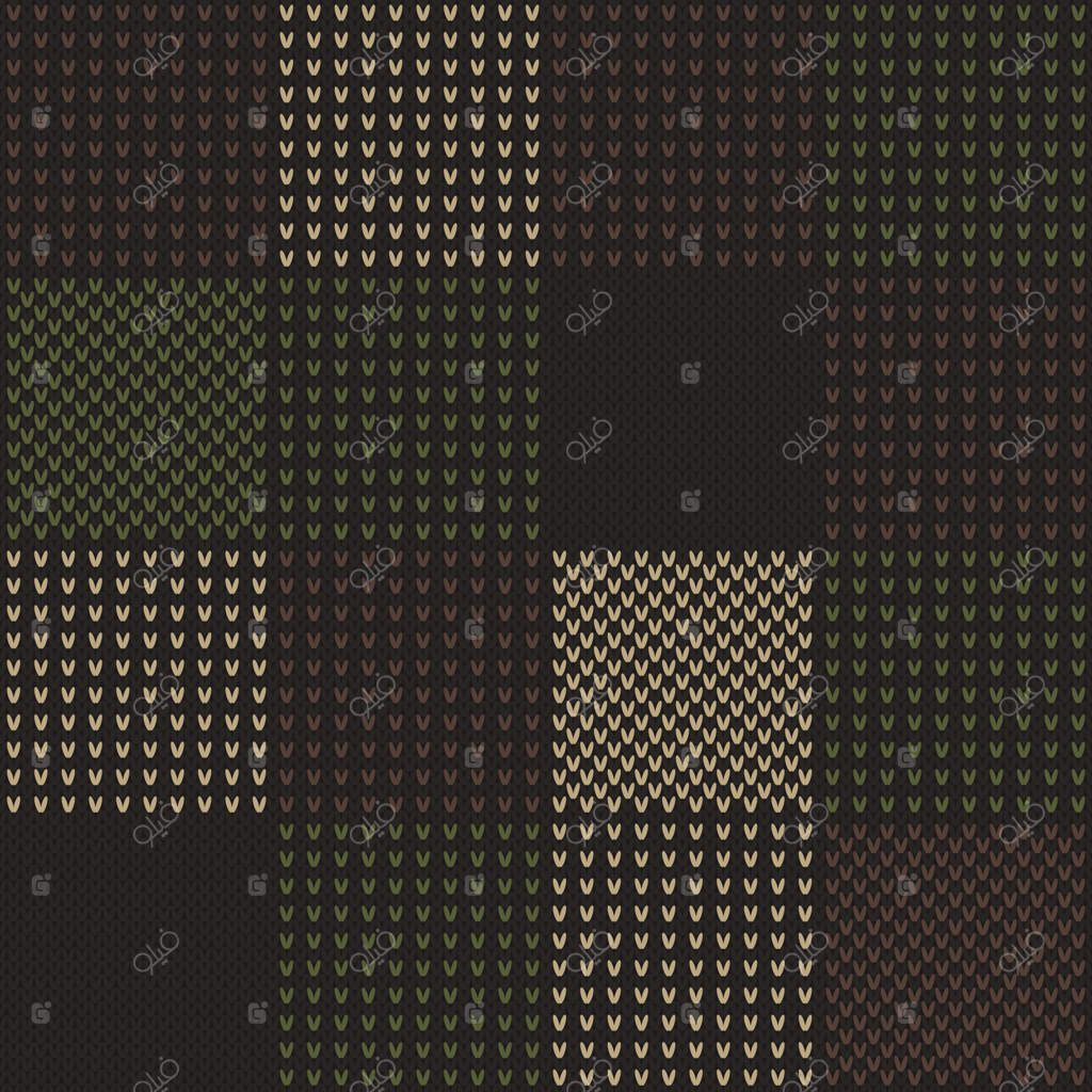 پترن بافتنی انتزاعی به سبک استتار.