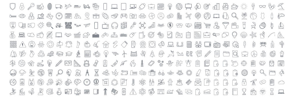 مگا پک مجموعه آیکون، نماد و قالب‌های آماده برای طراحی گرافیک، وب و لوگو