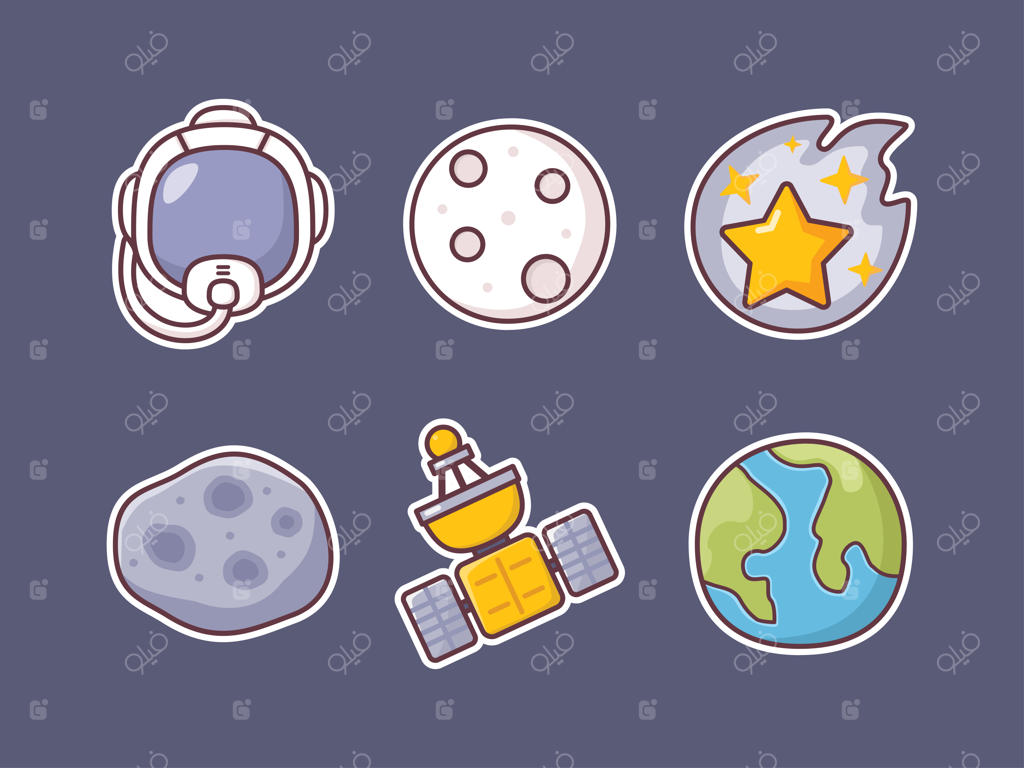 آیکون‌های برچسب مجموعه فضای گرافیکی