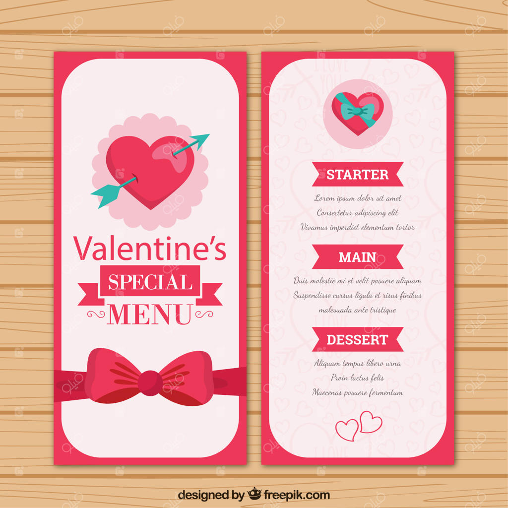 منوی ویژه روز ولنتاین