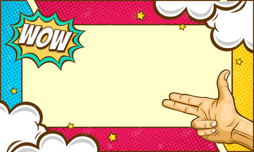 قالب پس‌زمینه فریم‌های کمیک خالی