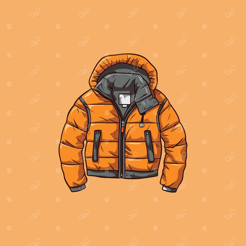 تصویر کلیپ آرت وکتور ژاکت پف دار