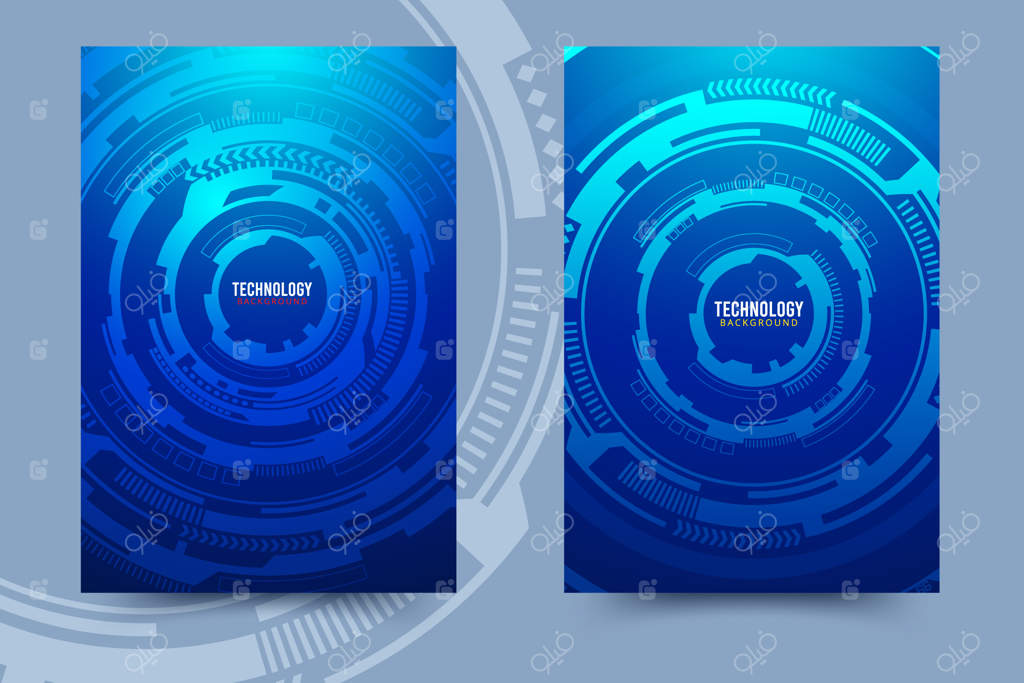 وکتور انتزاعی مدار الکترونیکی آینده‌نگر