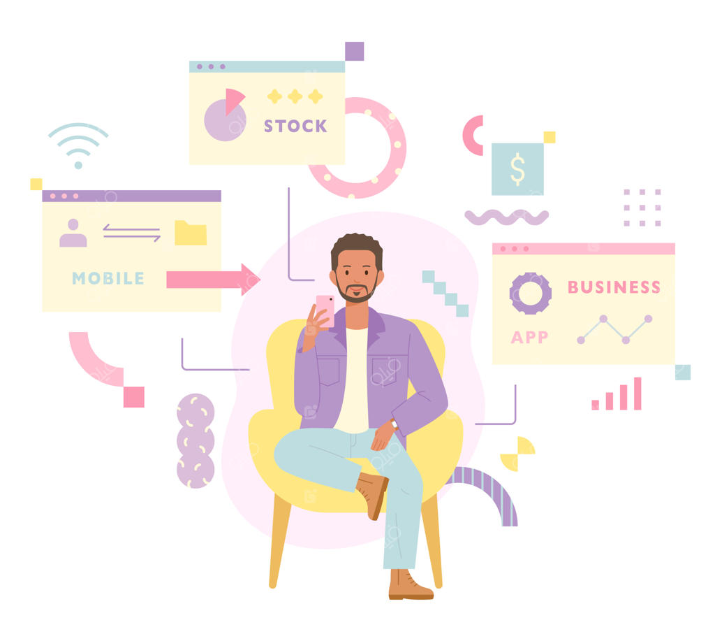 یک متخصص کسب‌وکار در حال تحلیل داده‌ها نشسته است.