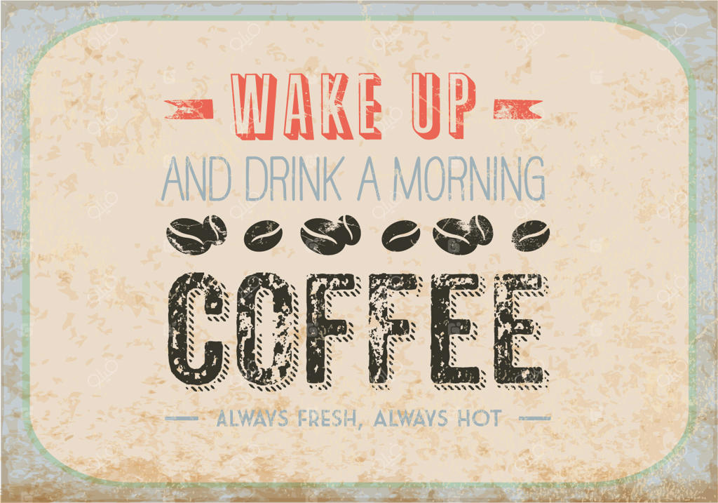 وکتور نوشیدن قهوه صبحگاهی