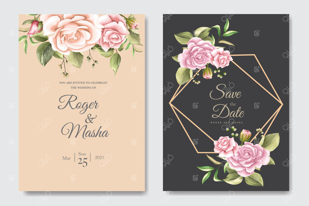 قالب کارت دعوت عروسی