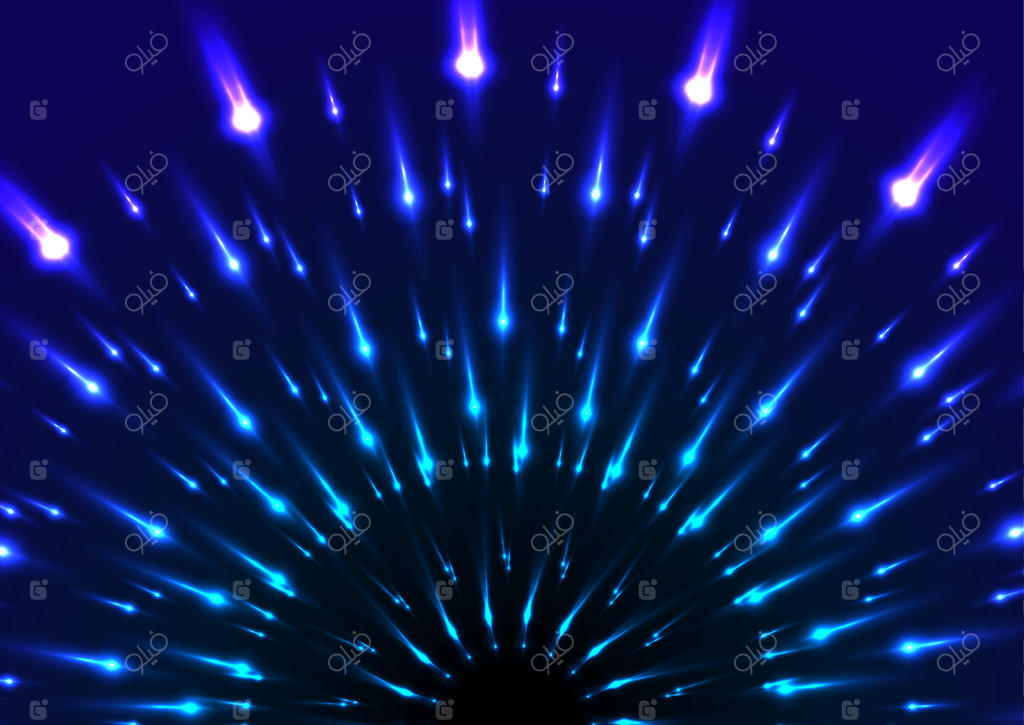 پرتوهای درخشان فرابنفش و ستاره‌ای بر روی زمینه انتزاعی