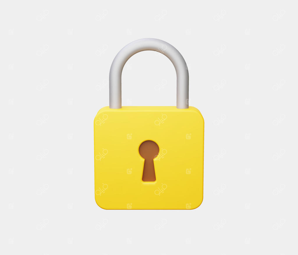 تصویر برداری قفل سه‌بعدی واقع‌گرایانه