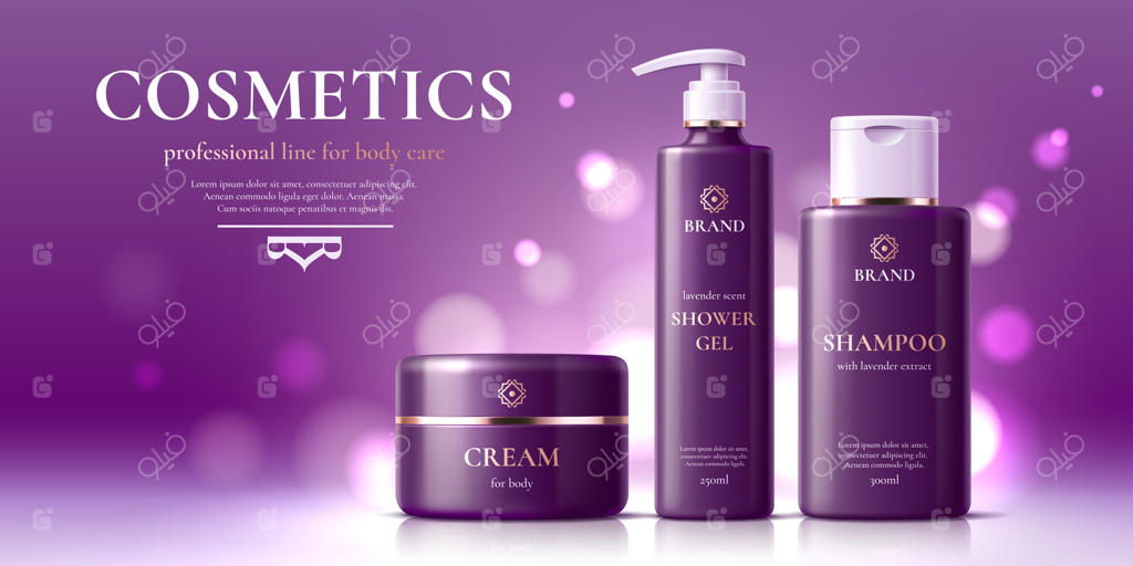 قالب‌های محصولات آرایشی: شامپو، ژل و کرم