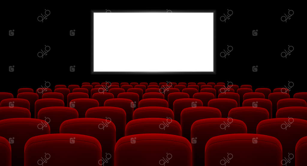 سالن سینما با پرده خالی