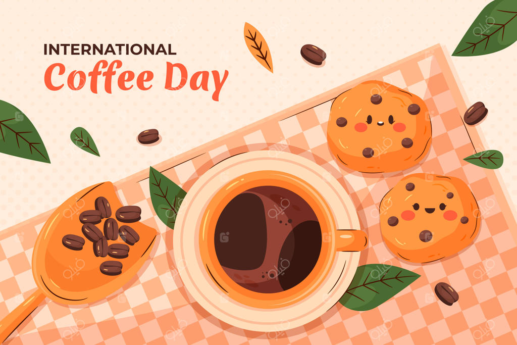 پس‌زمینه‌ای ساده برای روز جهانی قهوه