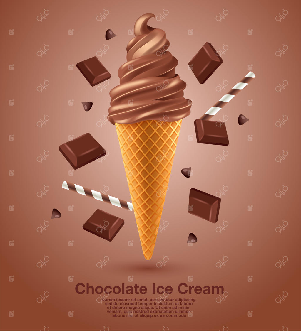 ساندی شکلات تلخ نرم و خوشمزه