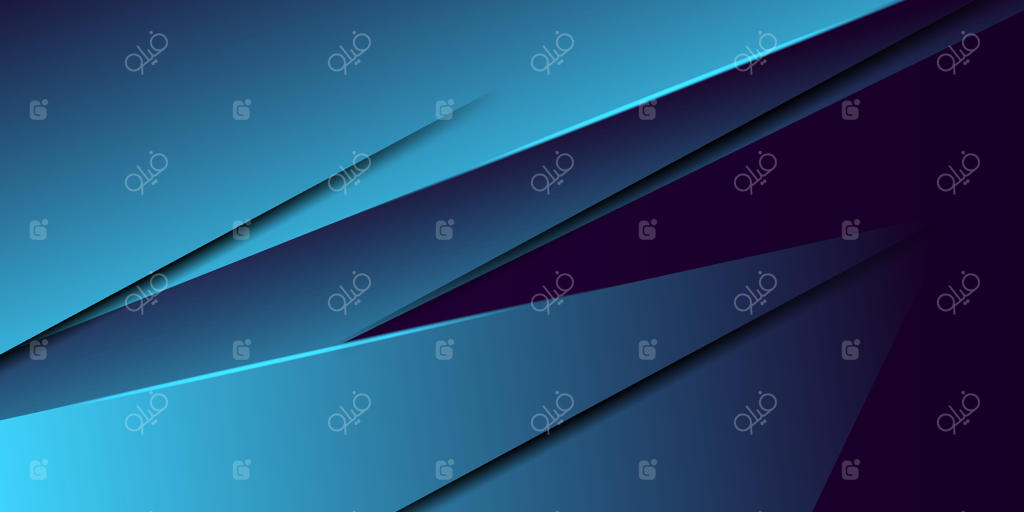 طراحی پس‌زمینه هندسی پویا با رنگ‌های آبی و بنفش