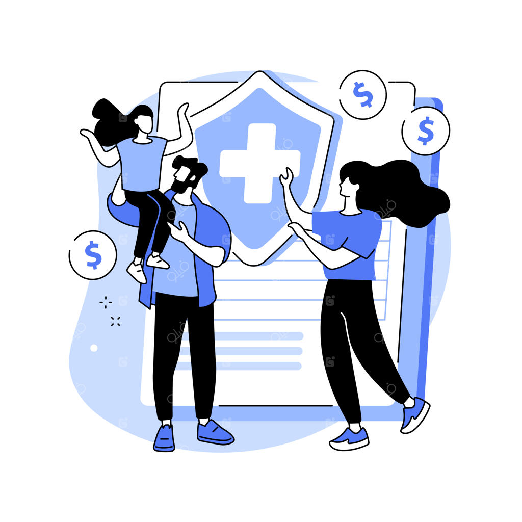 مفهوم مزایای خانواده - تصویرسازی انتزاعی وکتور