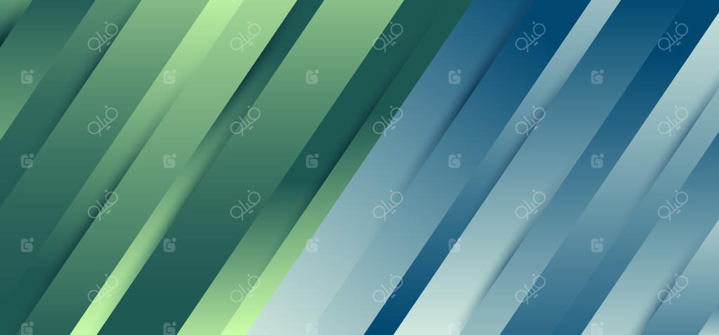 پس‌زمینه و بافت سایه‌دار پویا با خطوط مورب و گرادینت آبی و سبز شیک و جذاب.