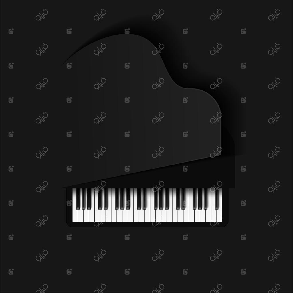 زمینه موسیقی با کلیدهای پیانو