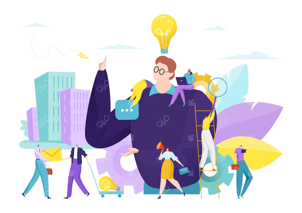 مفهوم کارتون کسب‌و‌کار