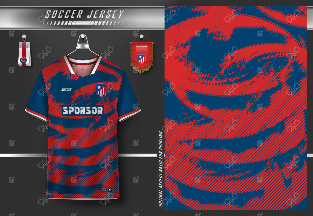 طراحی پیراهن فوتبال برای چاپ سابلیمیشن