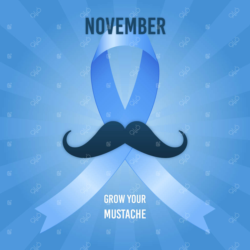 طراحی مسطح رویداد موومبر با روبان