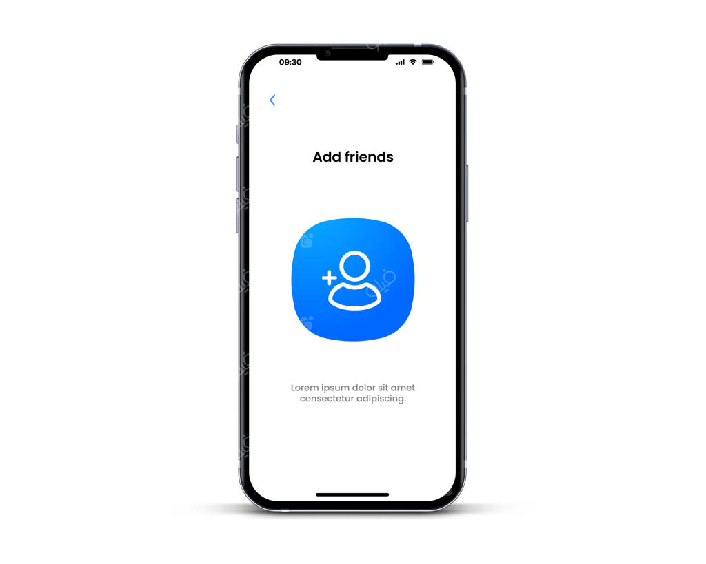 آیکون، نشان و نماد سه‌بعدی افزودن دوست و مخاطب برای اپلیکیشن موبایل، وب‌سایت و طراحی رابط کاربری