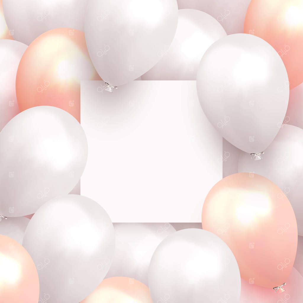 پس‌زمینه بادکنک‌ها: بنر جشن با بادکنک‌های هلیومی. قالب جشن تولد و سالگرد با فضای مناسب برای متن. اشیاء تزئینی واقعی برای پوستر. تصویرسازی وکتور