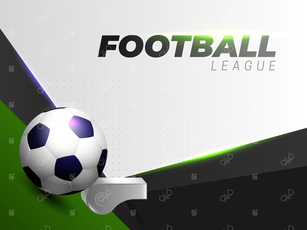 قالب لیگ فوتبال زرد و مشکی