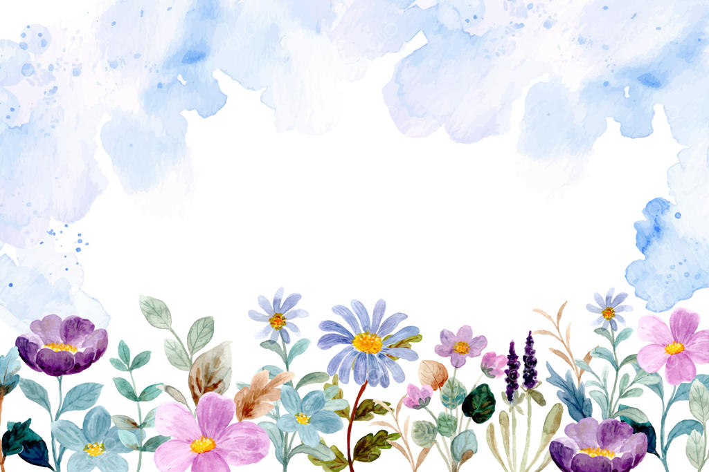 باغ گل‌های وحشی آبرنگی برای عروسی، تولد، کارت، پس‌زمینه، دعوت‌نامه، کاغذ دیواری، برچسب، دکوراسیون و غیره.