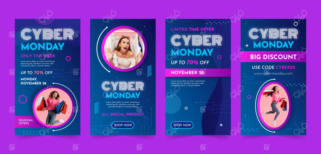 مجموعه استوری‌های اینستاگرام برای سایبر ماندی