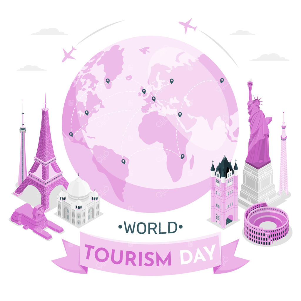 تصویرسازی مفهوم روز جهانی گردشگری