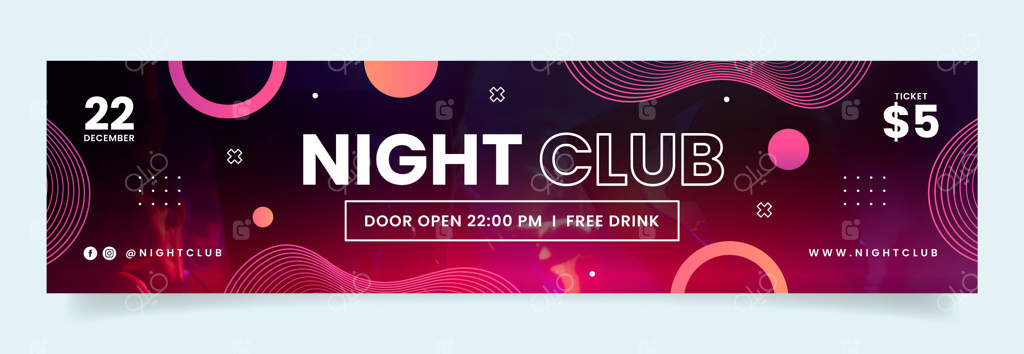 بنر توییچ باشگاه شبانه گرادینت