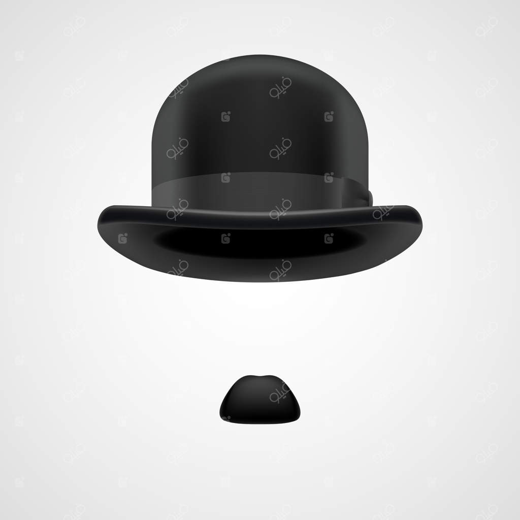 آقایی با سبیل کوچک و کلاه لبه‌گرد