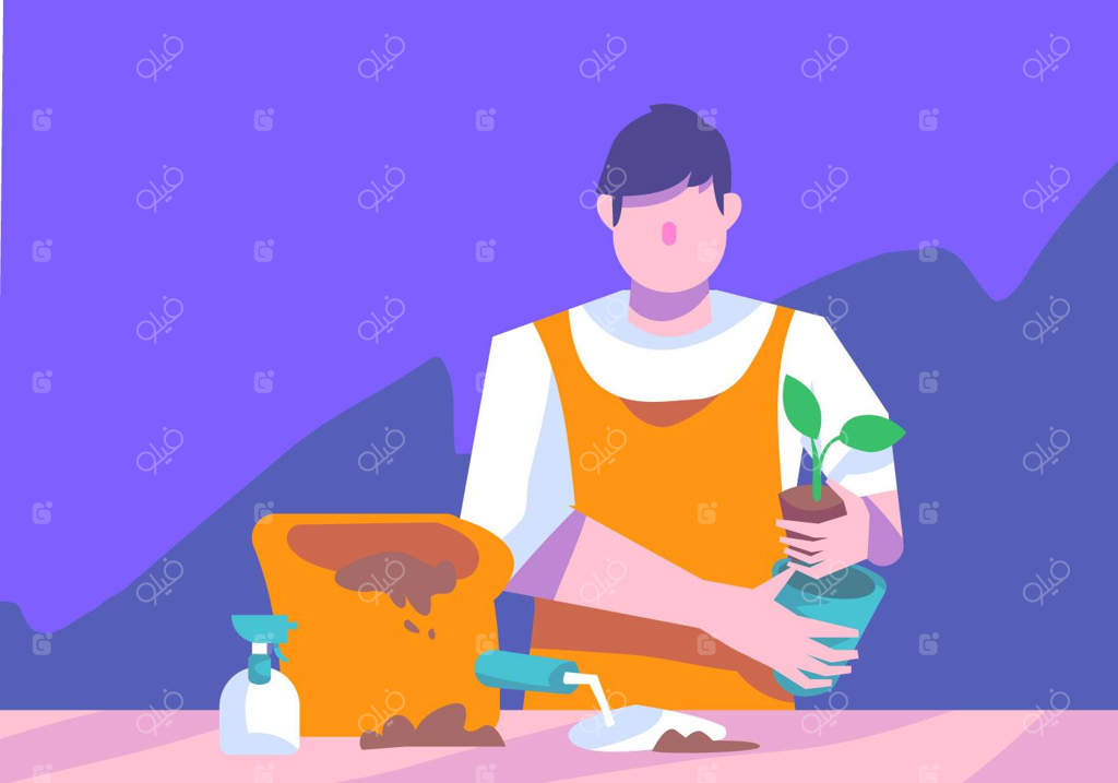 مجموعه گلدان گیاهی حرفه‌ای وکتور و SVG حرفه‌ای