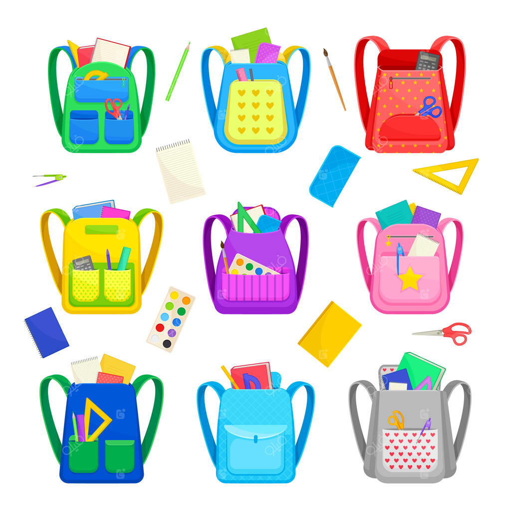 مجموعه کوله‌پشتی‌های متنوع مدرسه