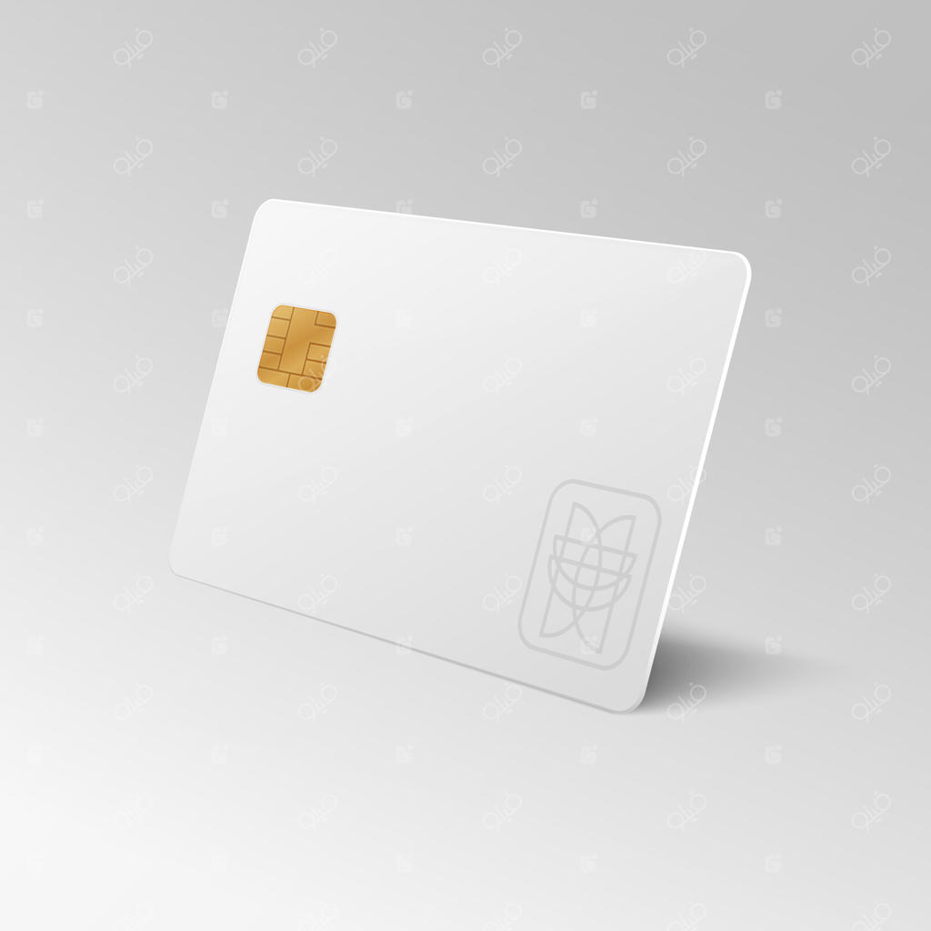 کارت اعتباری سفید و خالی برای خرید یا تخفیف بانکی - مدل سه‌بعدی کارت پلاستیکی