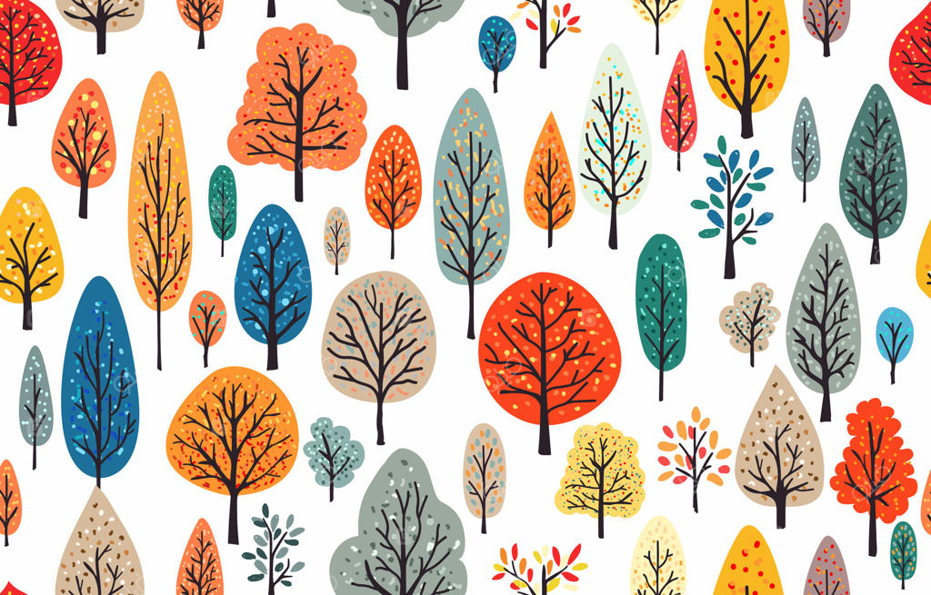 پترن درختان رنگارنگ برای